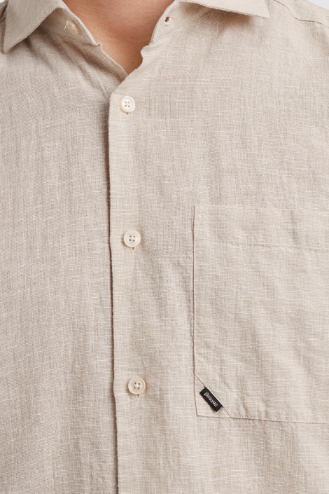 Vanguard short sleeve shirt linen cotton bl